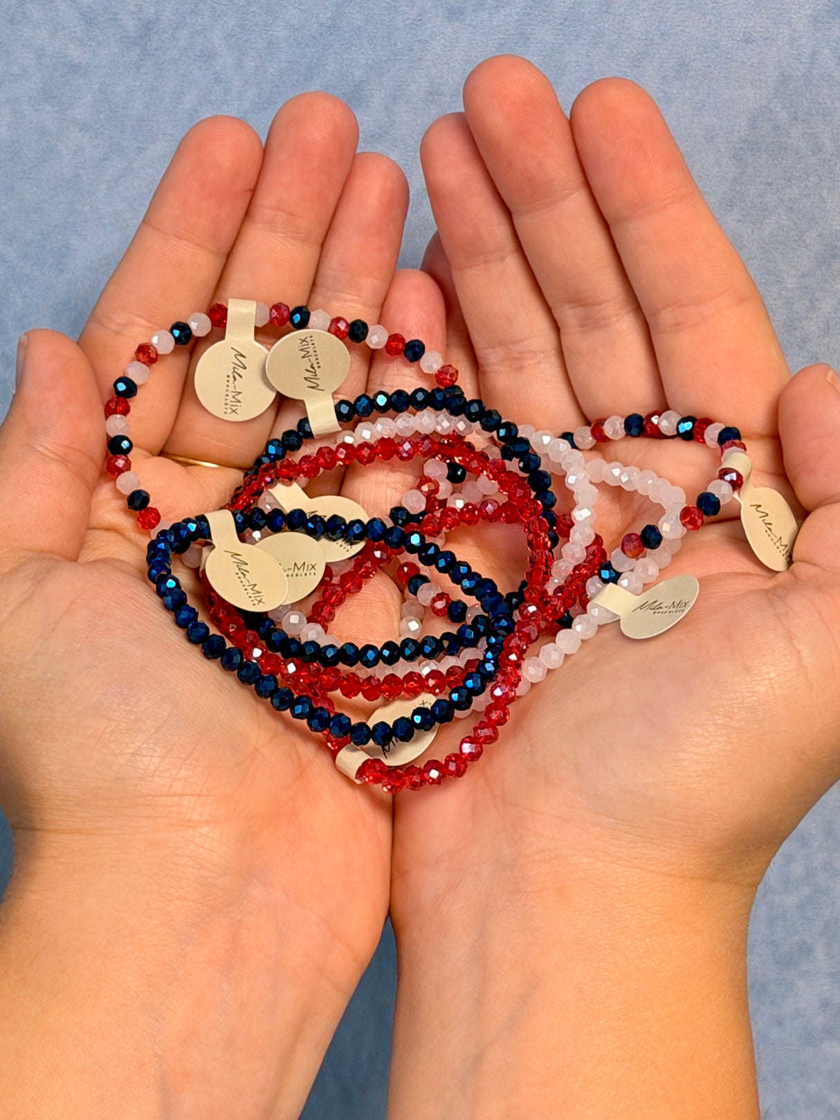 Glitzy Stretchy Americana Bracelets - 4 Styles
