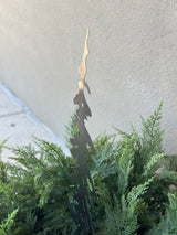 Large Winter Forest Metal Tree Stake