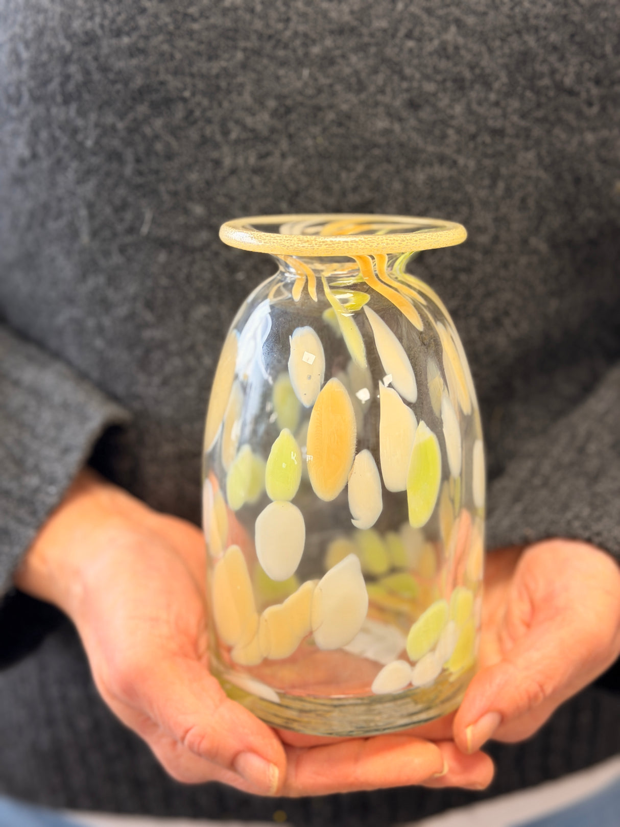 Citrus Spots Glass Vase