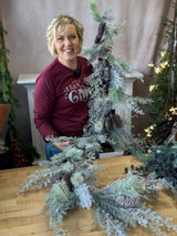 6' Snowflake Pinecone Garland