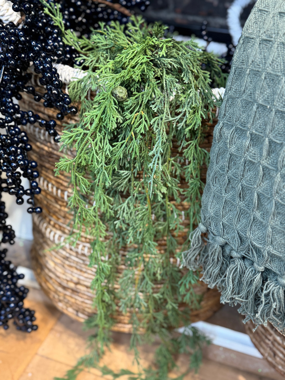 Real Touch Fate Draping Cedar Bush