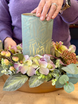 Bamboo Effect Glass Candleholder - 2 Sizes