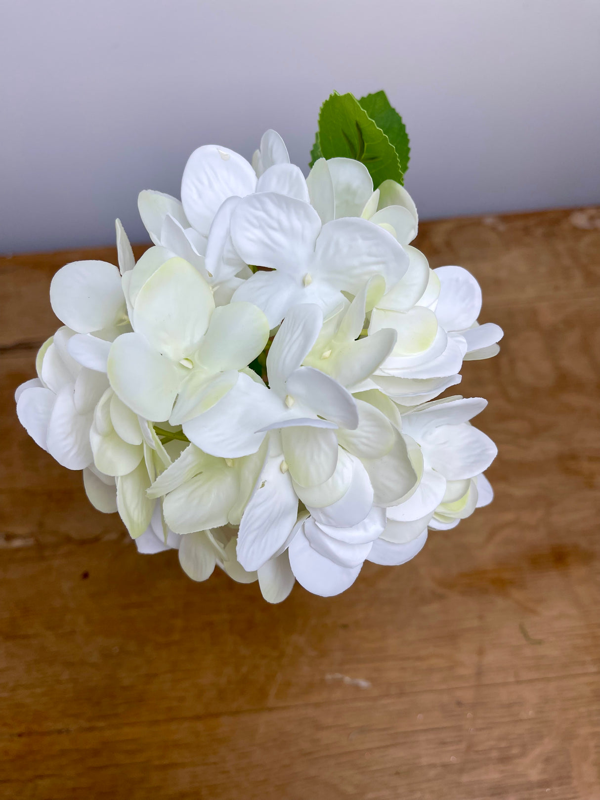 White Real Touch Hydrangea Pick