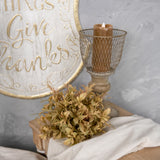 Tan Evergreen Spindle Half Orb