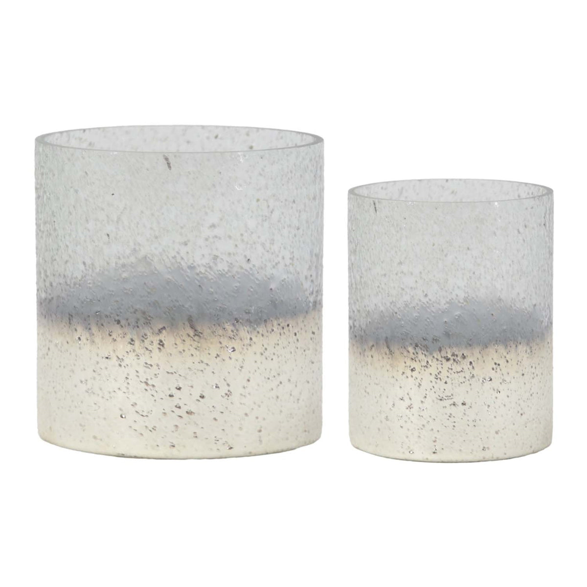 Round Bottom Icy Glass Jar
