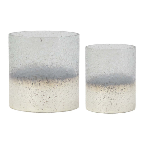 Round Bottom Icy Glass Jar