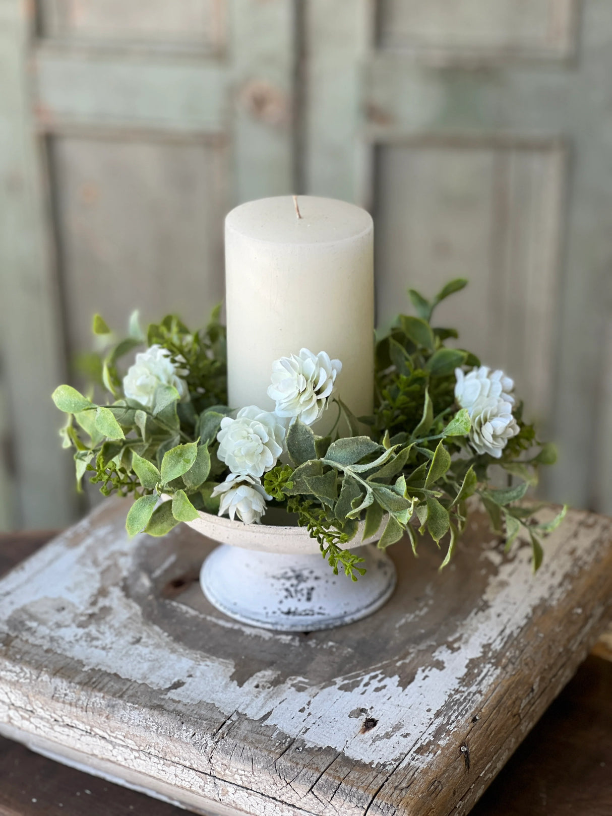 Cream Pedestal Plate