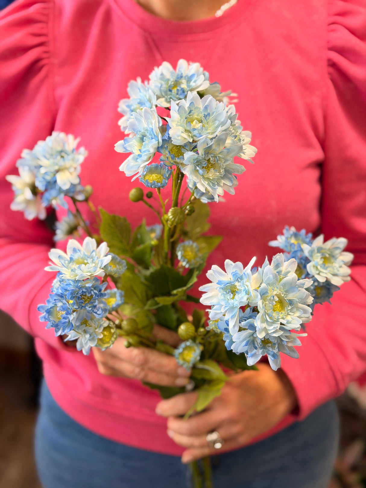 Blue Aster Daisy Spray
