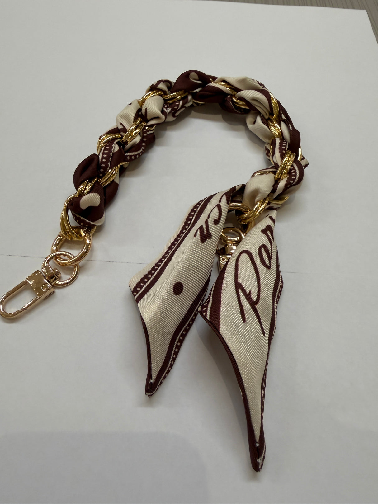 Brown Paris Short Phone Chain PP