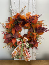 30" Burst of Orange Wreath
