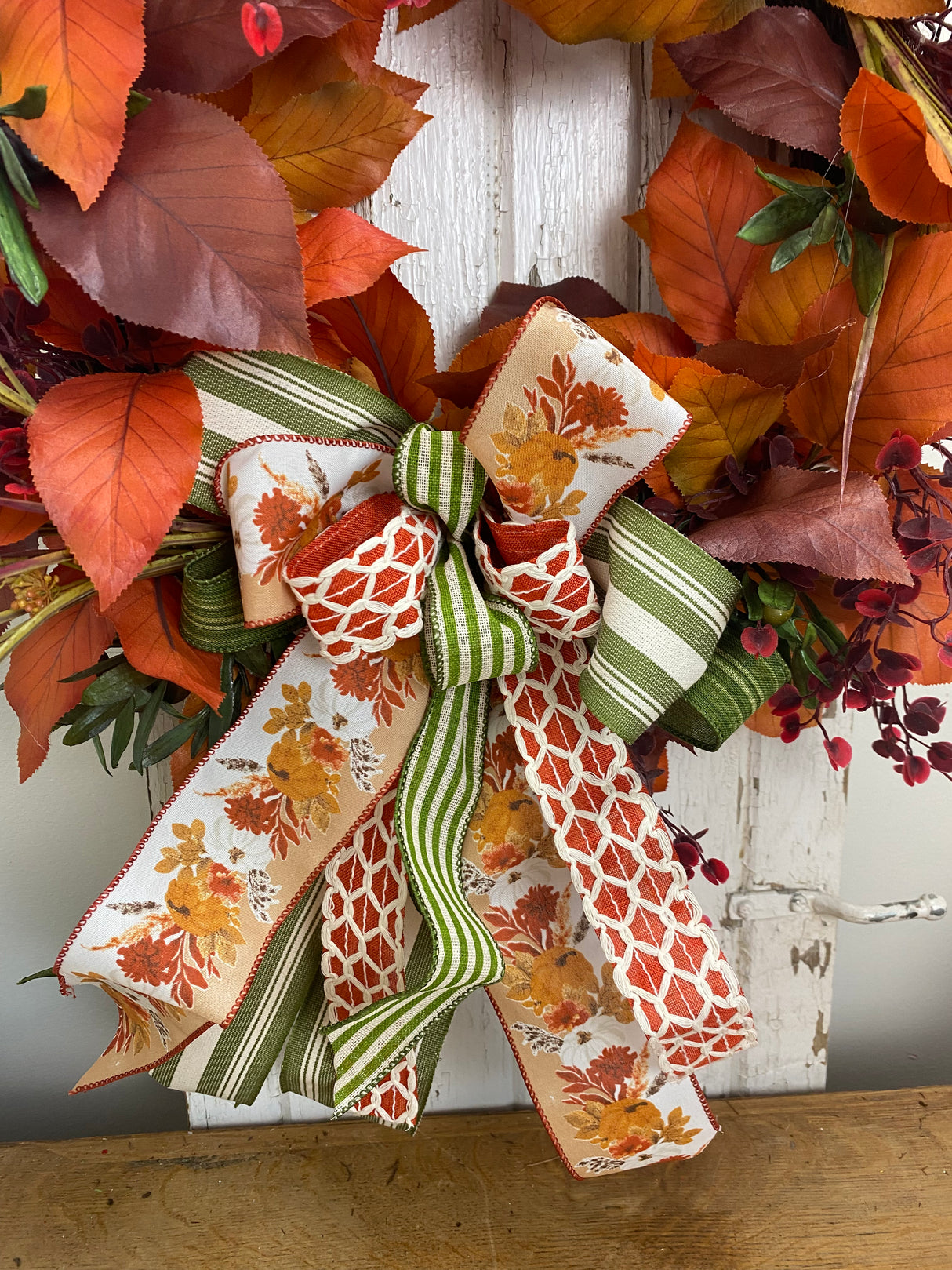 30" Burst of Orange Wreath