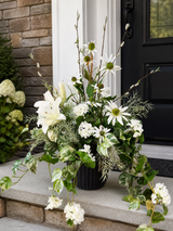 39" Whispering Whites Porch Pot