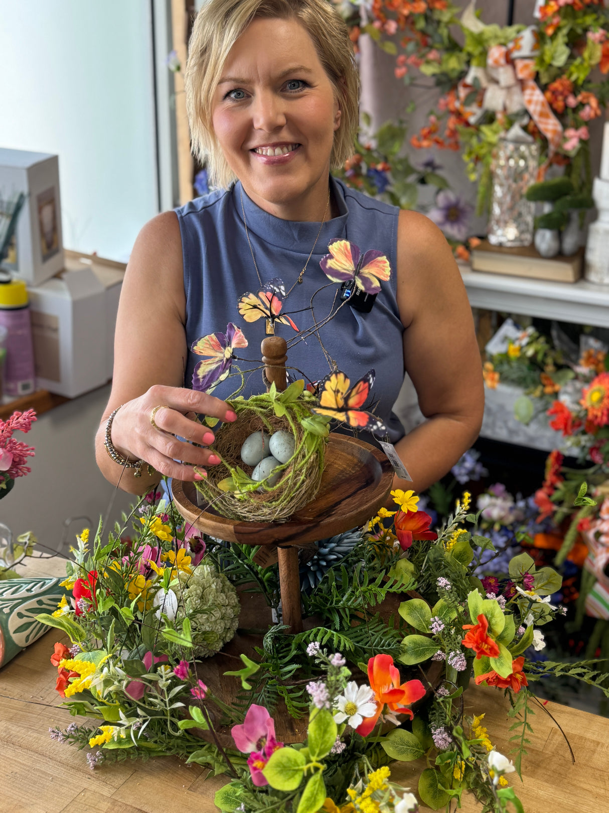 22" Wild Flower Wreath