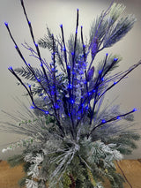 Outdoor Blue Lighted Branch Set of 3