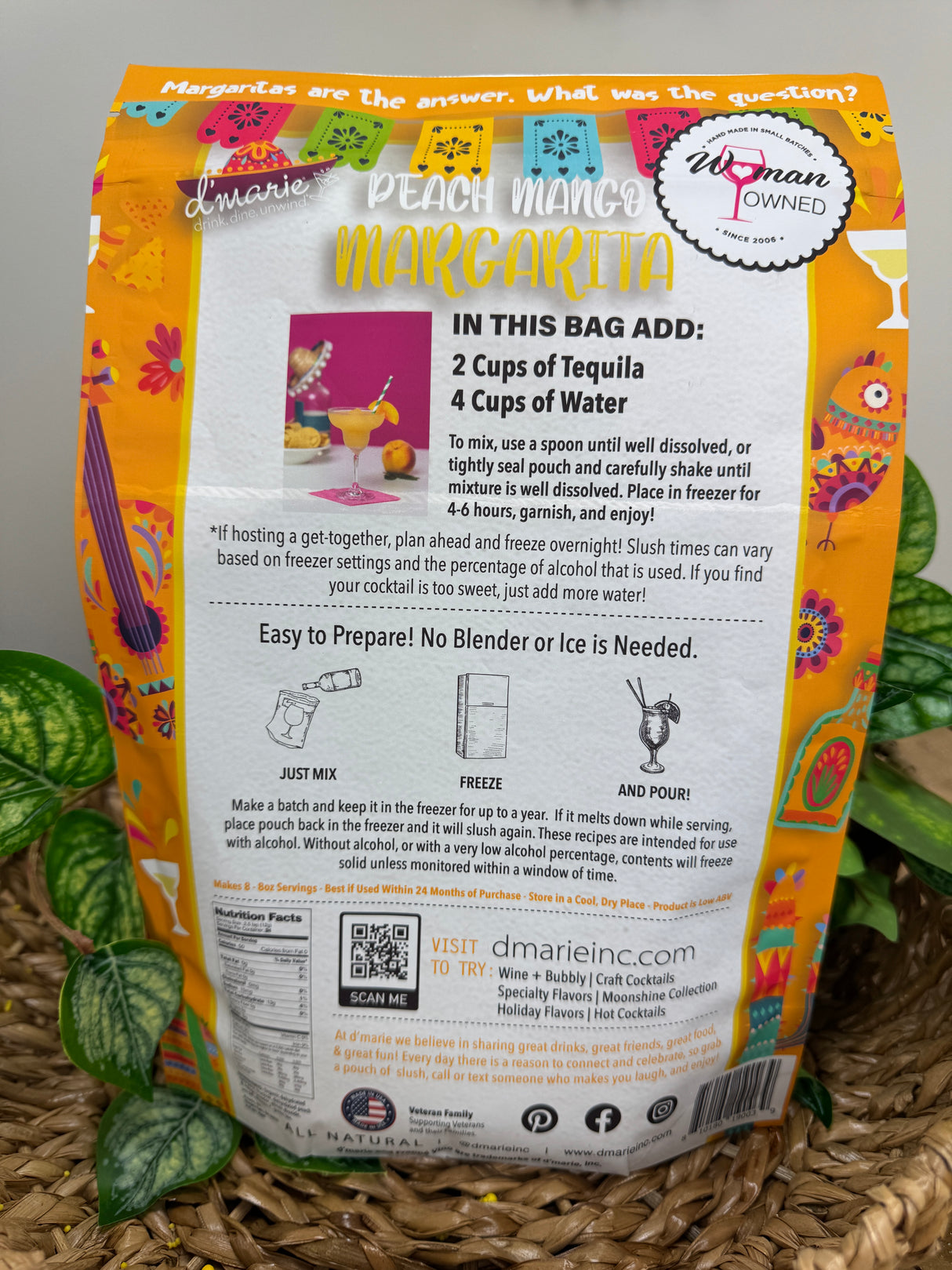 Peach Mango Margarita Slush Mix