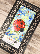 Garden Blue Florals Ladybug Sassafras Switchmat