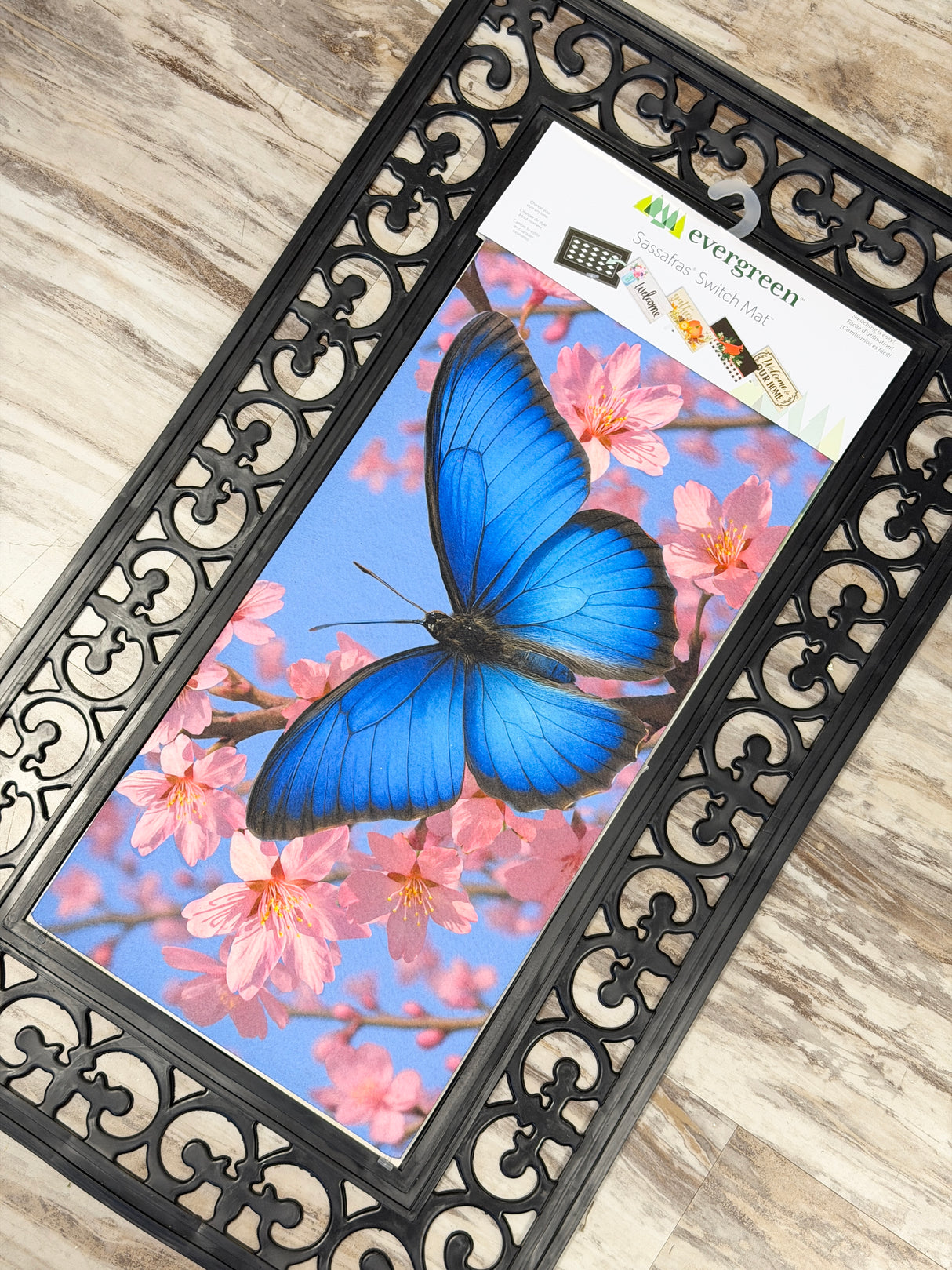 Butterfly and Cherry Blossom Sassafras Switch Mat
