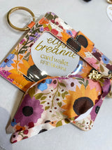 Rainbow Garden Satin Keychain