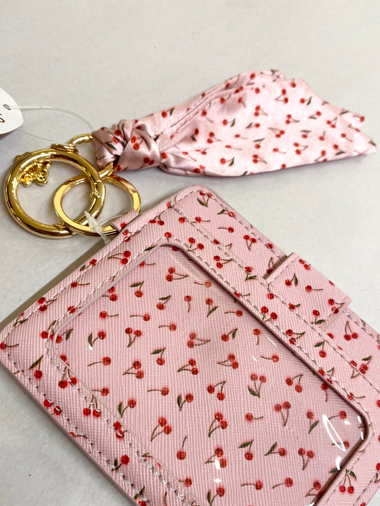 Painted Cherries Satin Keychain