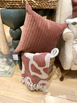 Mauve Abstract Jacquard Throw Blanket