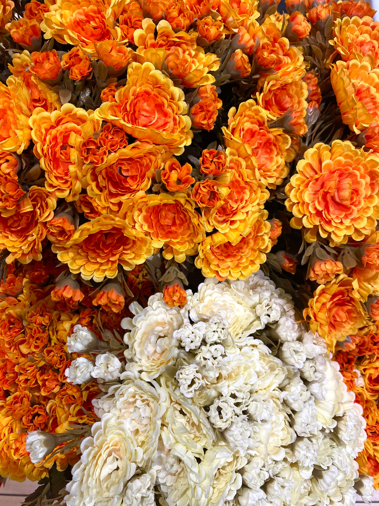 Yellow Orange Mini Mum Bush