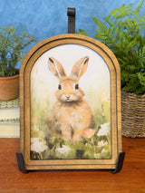 Arch Top Tan Bunny  Framed Art