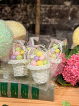 3" Basket of Eggs Ornament Set