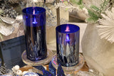 Blue Moving LED Glass Candle Set