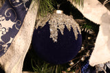 Velvet Ice Sequin Ball Ornament - 2 Colors