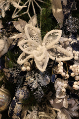 White Snowflake Poinsettia Stem