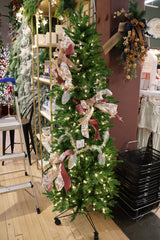 6' Dual-Lit Ornamental Pencil Tree