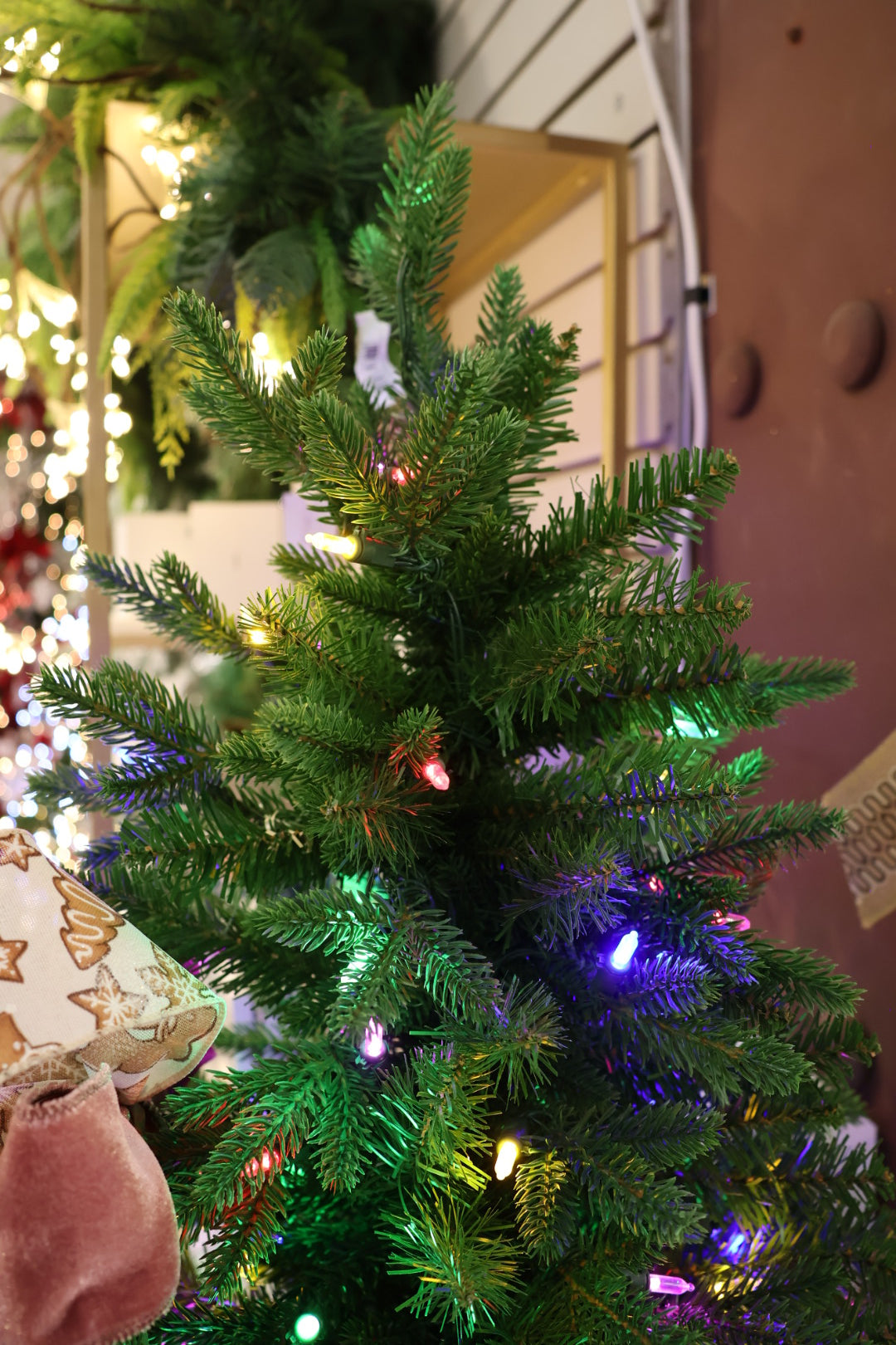 6' Dual-Lit Ornamental Pencil Tree