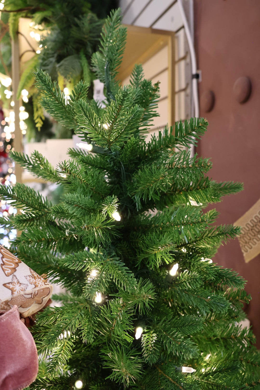 6' Dual-Lit Ornamental Pencil Tree