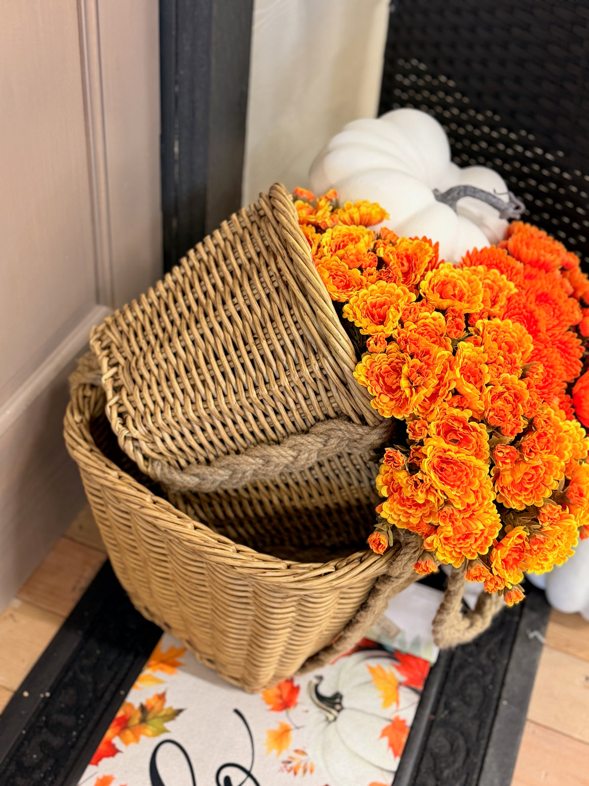 Poly Weave Market Baskets - 2 Sizes