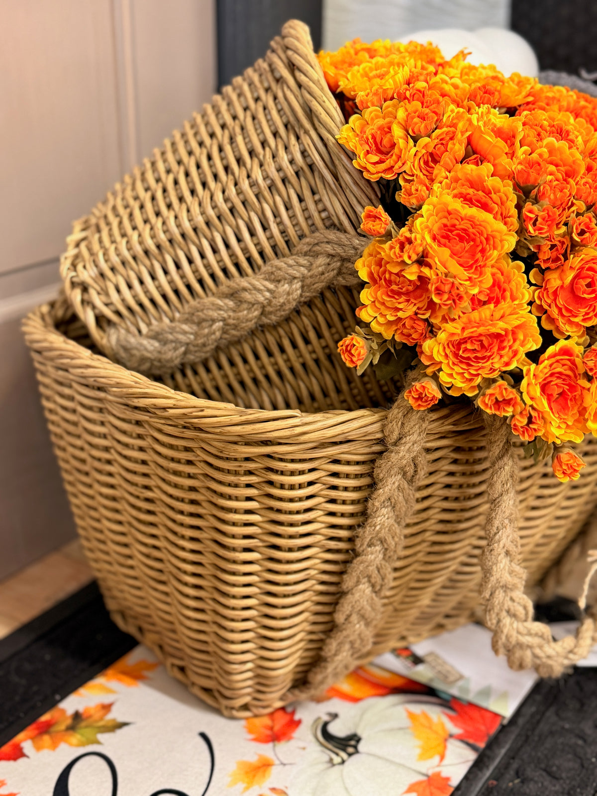 Poly Weave Market Baskets - 2 Sizes