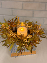 Berry Leaf Candle Ring