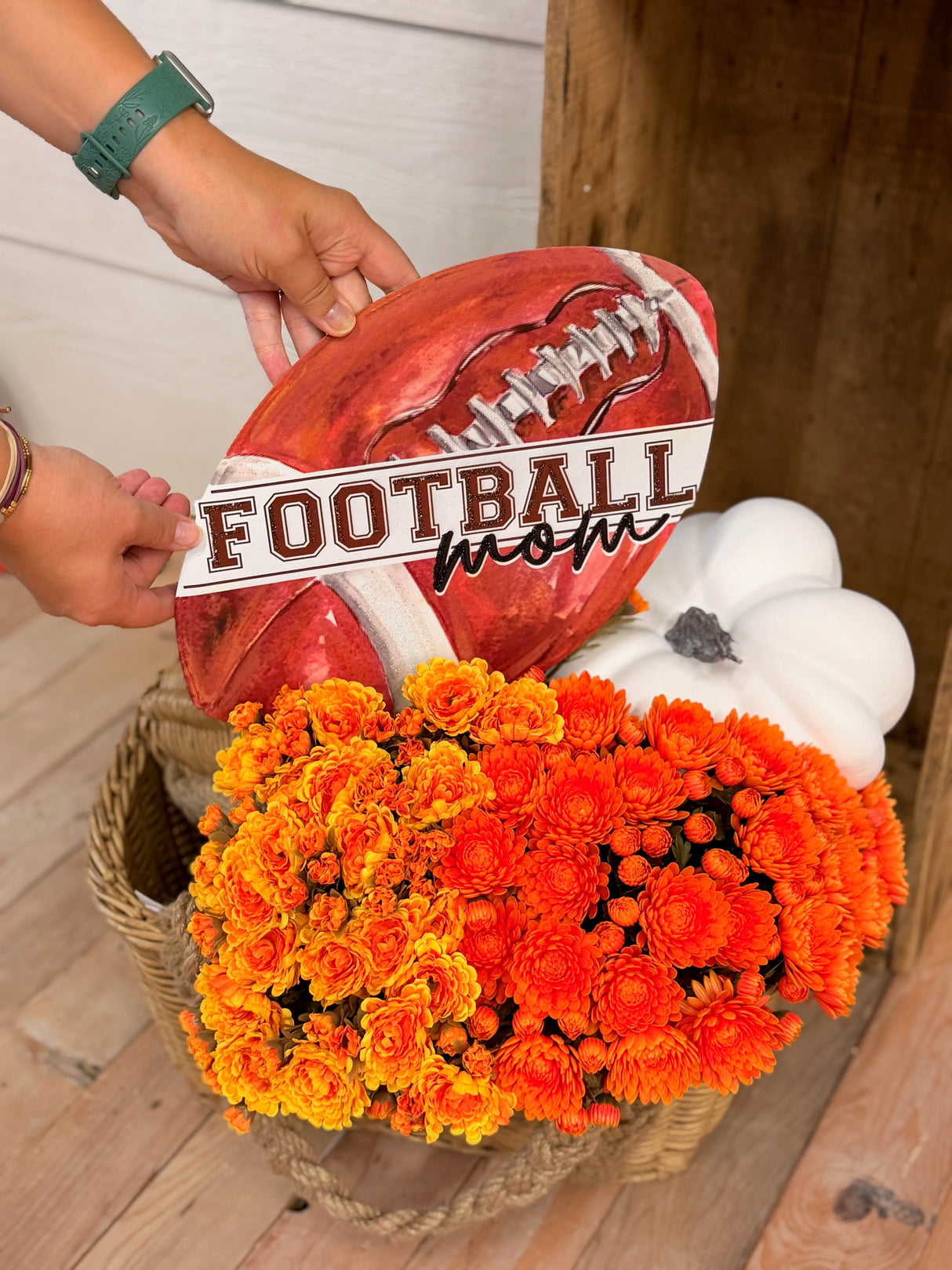 Beck's Football Mom Garden Stake
