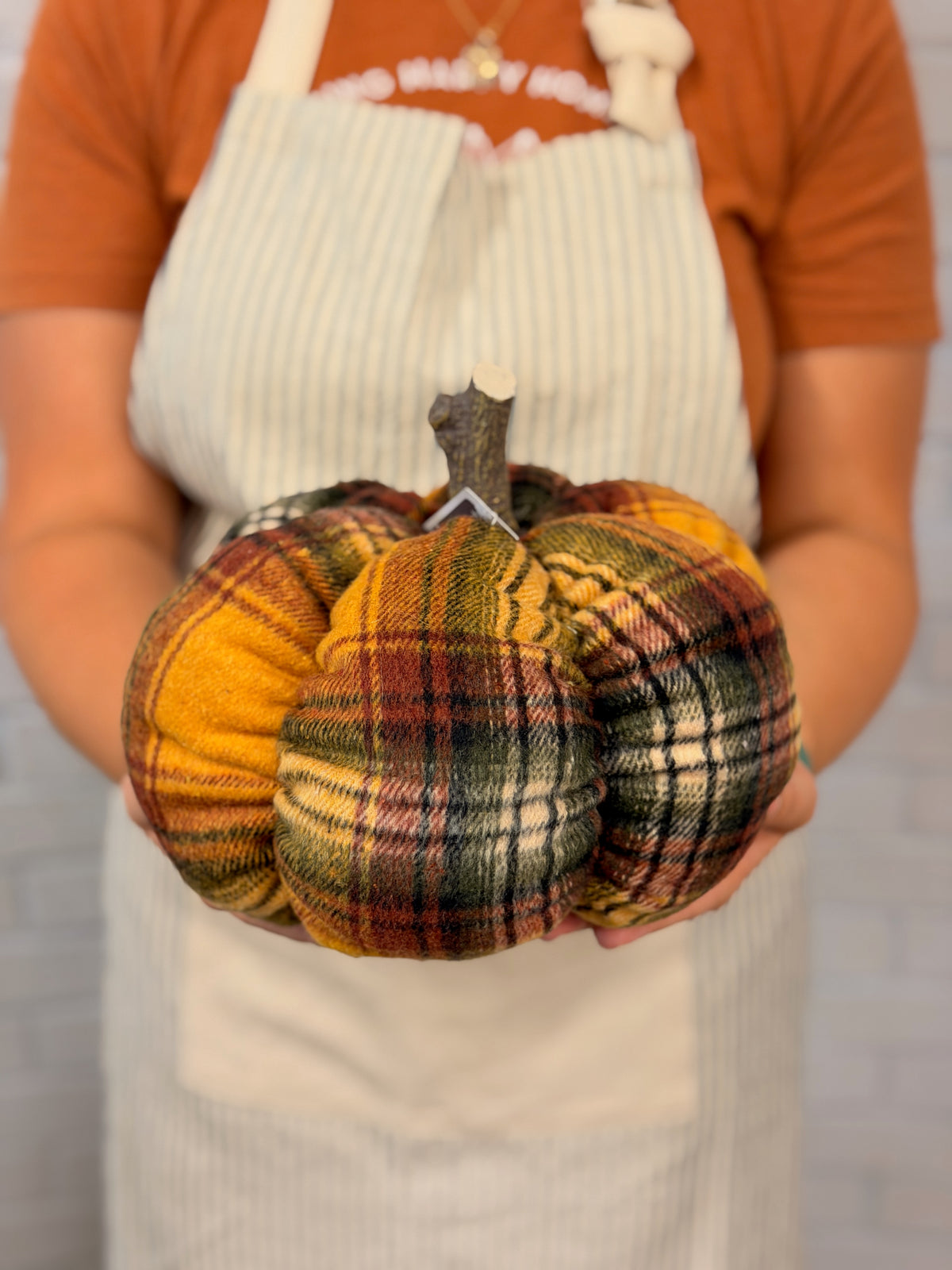 Brown Plaid Pumpkin