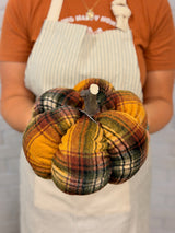 Brown Plaid Pumpkin