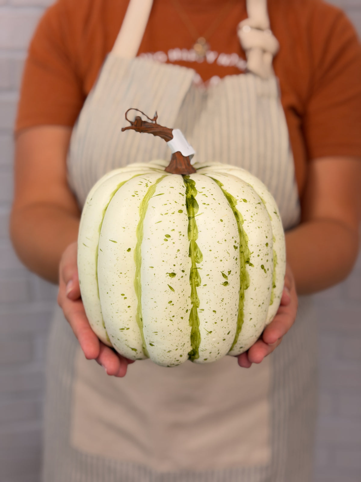 Cream & Green Pumpkin