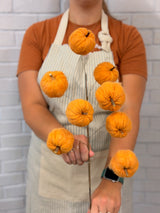 Orange Felt Pumpkin Spray