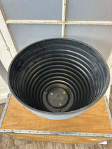 Grey Round Stripes Flower Pot