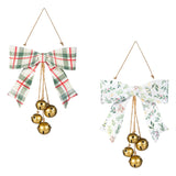 Close-up of shades of emerald hanging bells wall decor detail from Magnolias Home Decor