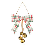 Shades of Emerald Hanging Bells Wall Decor styled for christmas home decor from Magnolias Home Decor