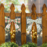 shades of emerald hanging bells wall decor for farmhouse christmas home decor from Magnolias Home Decor