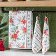 poinsettia bliss kitchen towel gift set for farmhouse christmas home decor from Magnolias Home Decor