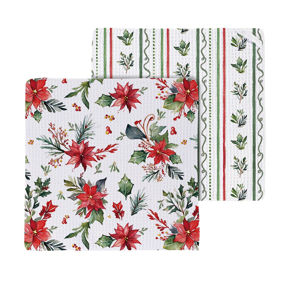 Poinsettia Bliss Kitchen Towel Gift Set view 6 from Magnolias Home Decor