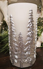 Silver Pine Tree Fountain Candle for Christmas home decor from Magnolias Home Decor