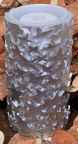 Silver Stars Fountain Candle
