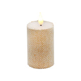 Small Herringbone Votive LED